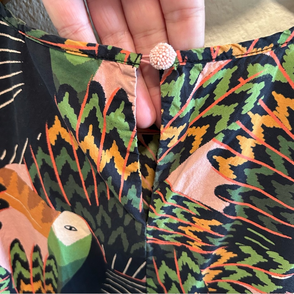 Farm Rio Tropical Birds of paradise foliage Print maxi / midi Dress - Picture 5 of 5